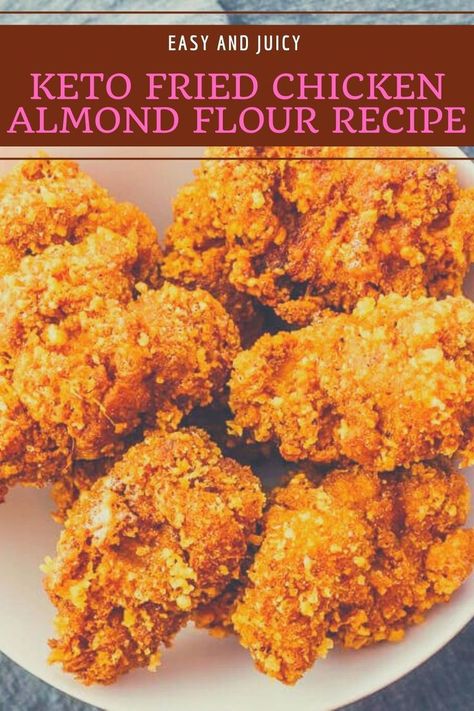 Keto Fried Chicken Almond Flour Recipe Almond Flour Batter For Frying, Fried Chicken With Almond Flour, Keto Oven Fried Chicken, Almond Flour Fried Chicken, Almond Flour Chicken Tenders, Wildfit Spring, Low Carb Fried Chicken, Fried Chicken Coating, Fried Pork Tenderloin