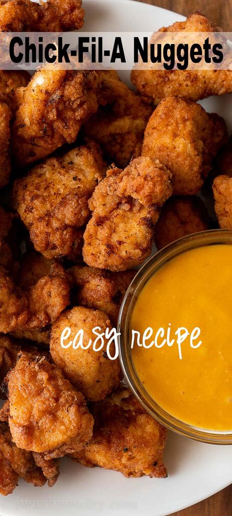 Iwashyoudry Recipes, Chick Fil A Chicken Recipe, Chick Fil A Nuggets Recipe, Copycat Chick Fil A Nuggets, Chicken Nugget Dipping Sauce, Chick Fil A Chicken Nuggets, Thankful Printable, Chick Fil A Nuggets, Copycat Chick Fil A