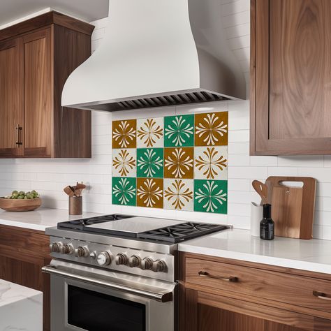 Boost your home’s style effortlessly with our peel-and-stick tile stickers. Available in numerous designs, these tiles are perfect for a quick and elegant home upgrade. Create your dream space easily and enjoy the beautiful and personalized changes. Transform any room with ease and add a touch of sophistication! 🎨🌟 Peel And Stick Mosaic Tile, Peel Stick Tile, Dark Green Kitchen, Tile Backsplash Kitchen, Peel Stick Backsplash, Beige Kitchen, Peel N Stick Backsplash, Traditional Tile, Tile Decals