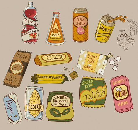 King Of Ooo, Adventure Time Style, 귀여운 음식 그림, Style Guide Design, Props Concept, Props Art, Food Illustration Art, Food Fantasy, Food Props