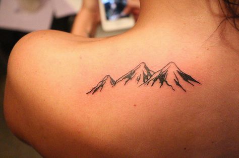 Whistler Tattoo Company Mountain Outline Tattoo, Moutain Tattoos, Mountain Outline, Outline Tattoo, 13 Tattoos, Tattoos Mandala, Tattoos Geometric, Mountain Tattoo, Waves Tattoo