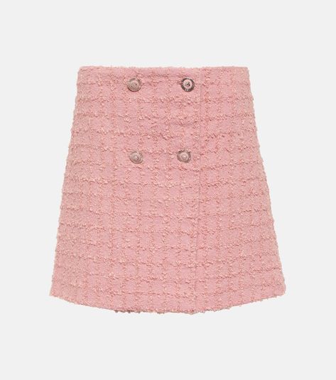 Tweed Outfits, Pink Versace, Tweed Fashion, Versace Pink, Tweed Mini Skirt, Pink Sparkly, Pink Chanel, Tweed Skirt, Pink Outfits