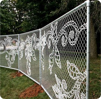 Demakersvan Lace Fence.  This would be remarkable for an old Victorian or turn of the century home... Aquarium Setup, Have Inspiration, Chain Link Fence, Summer Decorating, Dutch Design, Outdoor Projects, Garden And Yard, Garden Projects, Yard Art