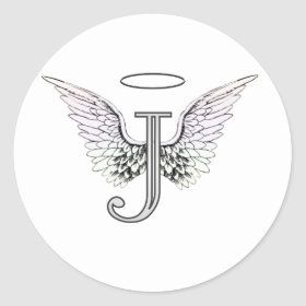 Husband Tattoos, Angel Alphabet, Letter J Tattoo, Letter J Design, J Letter Images, Angel Wings Halo, Husband Tattoo, J Tattoo, J Initial