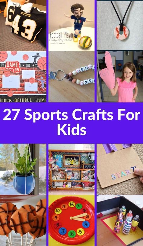 27 Exciting Sports Crafts For Kids Diy Sports Crafts To Sell, Sports Crafts For Kids Art Projects, Volleyball Crafts For Kids, Sports Themed Crafts For Kids, Summer Sports Crafts, Sports Crafts For Kids, Volleyball Crafts, Sport Themed Crafts, Kids Sports Crafts