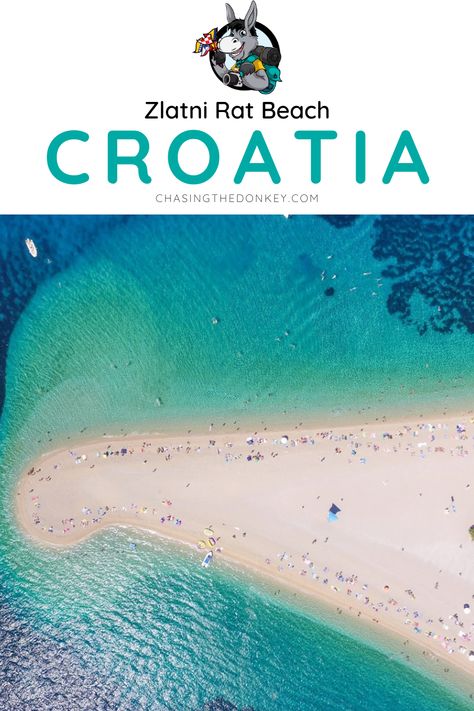 Croatia Travel Blog: Zlatni Rat Beach is by far and away Croatia's most beautiful and unique beach. Here is how to get there and what to do. #Croatia #CroatiaTravel #TravelTips #BeachTravel Zlatni Rat, Croatian Coast, Croatia Vacation, Croatia Beach, Single Travel, Visit Croatia, Famous Beaches, Unique Beach, Hidden Beach