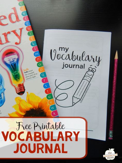 Of course, vocabulary plays a HUGE role in comprehension, so it’s very important for all readers! Check out this free, printable vocabulary journal from The Measured Mom. Vocab Lessons, Tot Schooling, Vocabulary Journal, Kindergarten Vocabulary, Preschool Journals, Vocabulary Notebook, The Measured Mom, Measured Mom, Reading Vocabulary