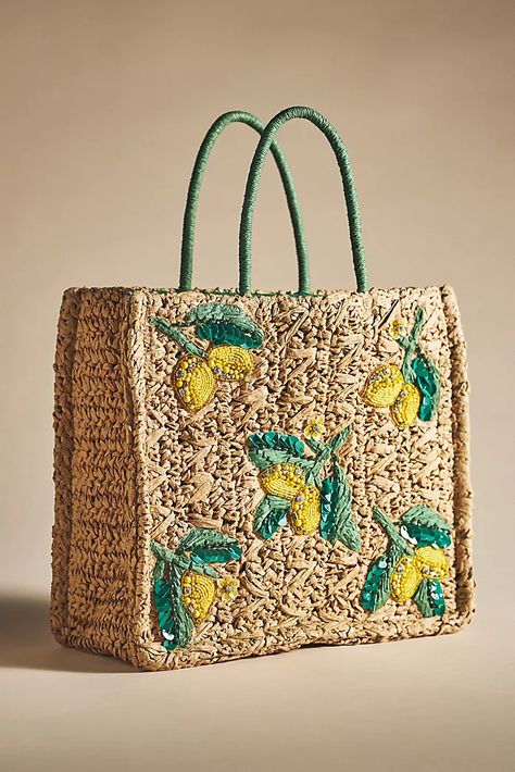 New Summer Accessories for Women | Anthropologie Circle Handle, Crochet Business, Pearl Shop, Rattan Bag, Woven Raffia, Straw Bags, Raffia Bag, Trending Handbag, Jute Bags