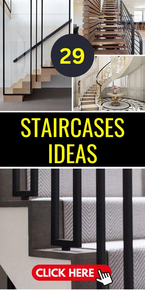 29 Unique Staircase Ideas to Elevate Your Home's Design Elegantly - placeideal.com Modern Staircase Spindles, Stairs Design Modern Small Spaces, Unique Staircase Ideas, Narrow Staircase Ideas, Staircases Ideas, Minimalist Staircase, Contemporary Staircase Design, Modern Staircase Railing, Enclosed Staircase