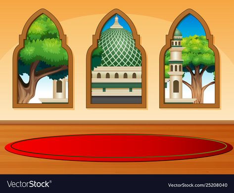 Cartoon Mosque, Window Illustration, Basket Drawing, Photoshop Backgrounds Backdrops, Lion Wallpaper, Islamic Cartoon, Scenery Background, Comic Style Art, Family Cartoon