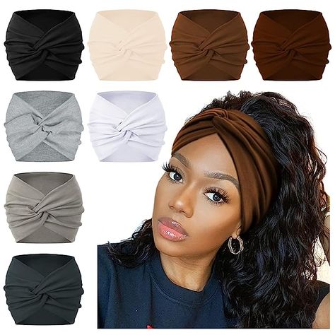 #ad #commissionsearned Amazon.com : AKTVSHOW 7'' Wide Headbands for Women, Extra Large Turban Workout Headband Fashion Yoga Hair Bands Boho Twisted Thick Hair Accessories, 8Pack : Beauty & Personal Care Extra Wide Headband, Hot Necklaces, Wide Headbands, Yoga Hair, Twisted Hair, Head Wraps For Women, Boho Twists, Sport Hair, Stylish Headbands