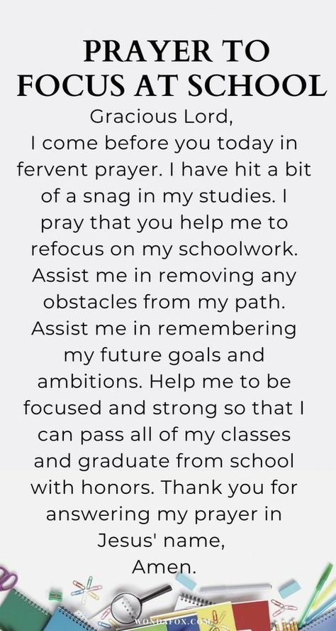 Prayers For Nursing School, School Affirmations Student, Prayer For High School Student, Nursing Student Affirmations, Nursing School Affirmations, Encouragement For College Students, Prayer Before School, Prayers For Students, Prayer For School