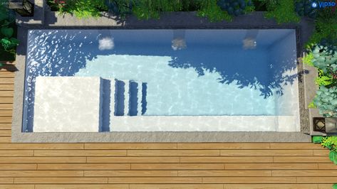 Fiber Glass Pool Ideas Backyard, Fiberglass Pool Ideas, Inground Pool Landscaping, Exterior House Renovation, Tanning Ledges, Fiberglass Pool, Pool Steps, Glass Pool, Gunite Pool