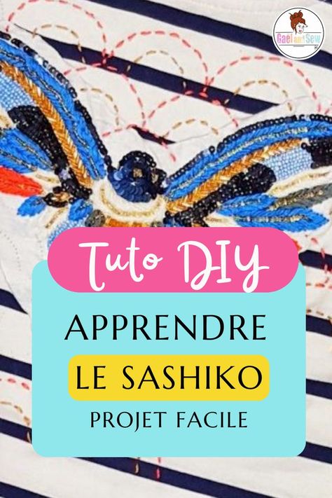 Envie de réparer tes vêtements ? Connais-tu la technique de broderie traditionnelle japonaise ? Le Sashiko ! Lorsque tes vêtements sont abimés, troués ou usés, il est parfois difficile de savoir comment les reprendre. Je te partage ici mon tuto de broderie Sashiko pour customiser tes vêtements ou les repriser ! Diy Couture, Crochet Stitches, Textiles, Couture, Knitting, Crochet, Art, Patchwork, Tes