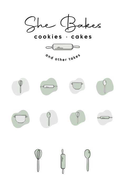 She Bakes Logo, Bakery Logo Minimal, Bakery Cinnamon Rolls, Home Bakery Logo, Sugar Cookies Birthday, Bakery Branding Design, Sophisticated Branding, Dessert Logo, Cakes Simple