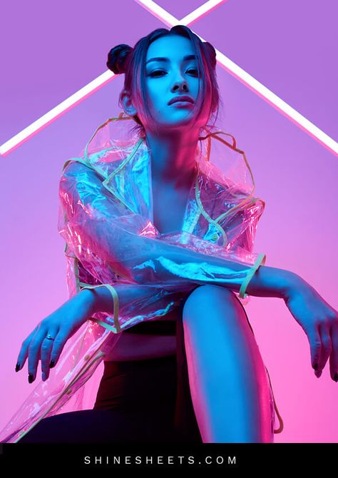 Cyberpunk Photoshoot, Neon Lights Photography, Neon Photoshoot, Shooting Studio, Neon Photography, Dj Photos, Neon Noir, Cyberpunk Aesthetic, Neon Fashion