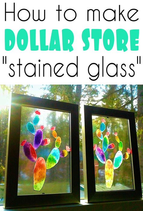 These stained glass pictures are beautiful!  How to turn dollar store items into beautiful faux stained glass windows for your home from CrazyDiyMom.com Painting On Glass Windows, Diy Stained Glass Window, Diy Suncatchers, Diy Staining, Window Crafts, Stained Glass Paint, Making Stained Glass, Stained Glass Diy, Diy Dollar Store Crafts