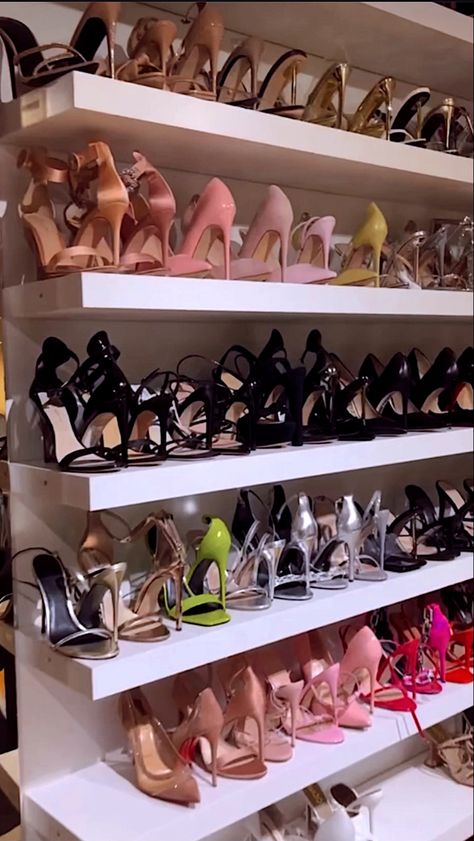 #wallpaper #lockscreen #closet #heels #fashion Heels Wardrobe Room, Closet Full Of Shoes Aesthetic, Heels Closet Aesthetic, High Heels Collection Closet, Heel Collection Aesthetic, High Heels Aesthetic Wallpaper, Heel Collection Closet, Heels Collection Aesthetic, Heel Organization