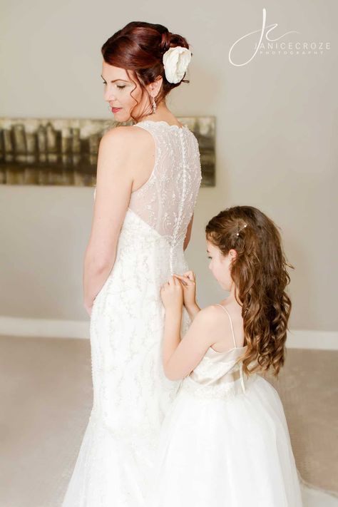 Bride With Daughters Photo Ideas, Wedding Pictures From Behind, Bride Daughter Photos, Bride And Step Daughter Pictures, Bride With Daughter Pictures, Bride And Daughter Wedding Pictures, Wedding Photo Ideas With Children, Mom And Daughter Wedding Pictures, Wedding Picture Ideas With Kids