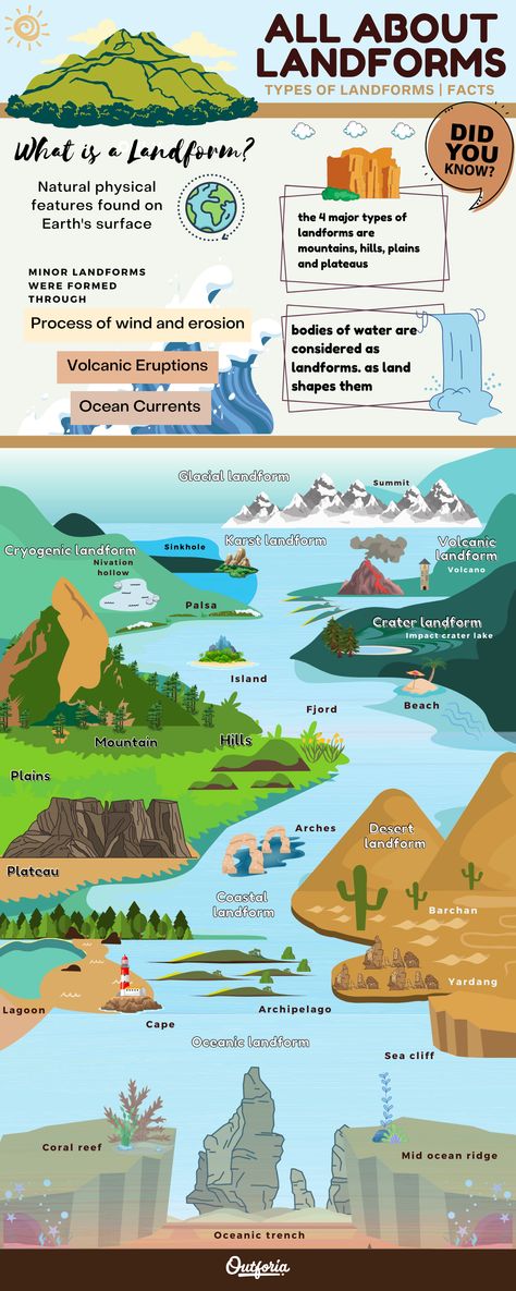 Types Of Landforms, Budget Dinner, Ocean Trench, Impact Crater, Landform, Social Studies Worksheets, Car Starter, Dinner On A Budget, River Delta