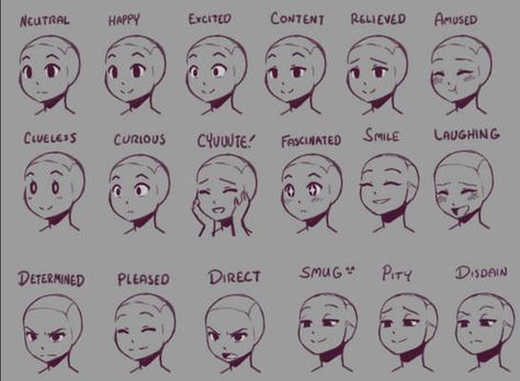 Facial Expressions Drawing, Expression Sheet, Drawing Face Expressions, Face Drawing Reference, Seni Dan Kraf, Anime Expressions, Drawing Expressions, Facial Expression, The Alpha