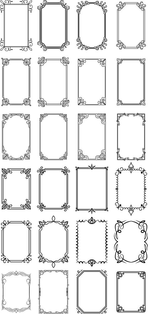 Decorative Frames, Vintage Borders, Abc Letters, Borders And Frames, Ornament Frame, Retro Wedding, Party Banners, Wedding Frames, Frame Decor