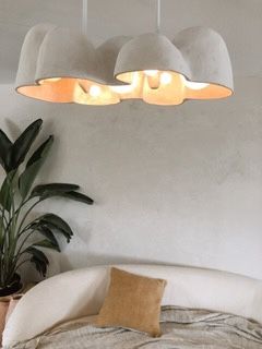 Sculptural Light, Modern Dining Room Lighting, Diy Lampe, Ceramic Light, Design Light, Ceramic Lamp, Dining Room Lighting, Modern Dining Room, Modern Dining