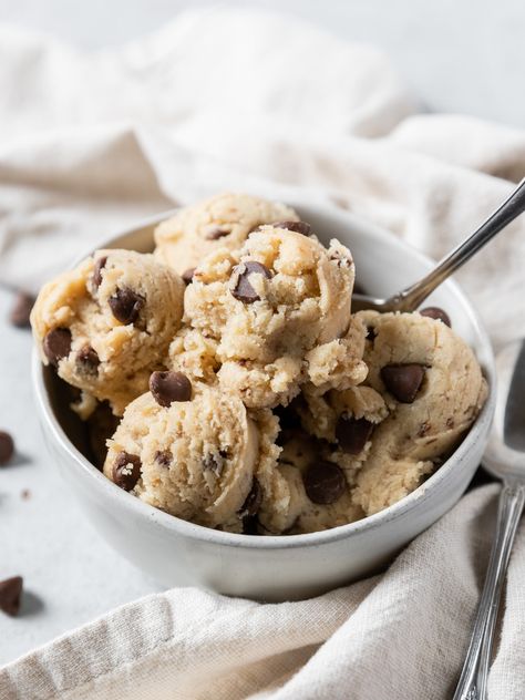 Edible Cookie Dough | Kitchen 335 Easy Cookie Dough, Cleaning Baking Sheets, Cookie Dough Ingredients, Cookie Dough To Eat, Edible Cookie Dough Recipe, Cookie Dough Recipe, Food Reference, Making Cookies, Perfect Chocolate Chip Cookies