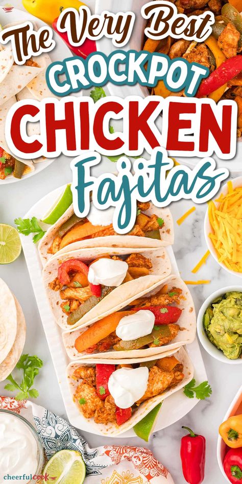 Crockpot Chicken Fajitas - Fajitas Wraps, Crockpot Chicken Fajita Recipes, Crockpot Fajitas, Slow Cooker Chicken Fajitas, Stew Dinner, Chicken Fajitas Crockpot, Easy Chicken Fajitas, Making Chicken, Homemade Fajita Seasoning