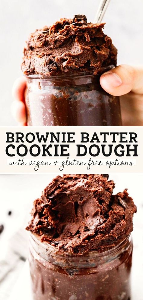 Brownie Batter Milkshake, Desserts With Everyday Ingredients, Dessert Recipes Gluten Free Dairy Free, Edible Cookie Dough Chocolate, Brownie Edible Cookie Dough, No Bake Simple Desserts, Shelf Stable Edible Cookie Dough, Baked Sweet Treats, Dessert Recipes Non Dairy