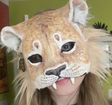 Lion, mask, therian, quadrobics, otherkin, gear, realistic, Safiri, animal, art Lion Therian Mask, Tiger Therian Mask, Lion Therian, Albino Lion, Cat Mask Diy, Felt Animal Masks, Therian Masks, Cardboard Mask, Tiger Mask