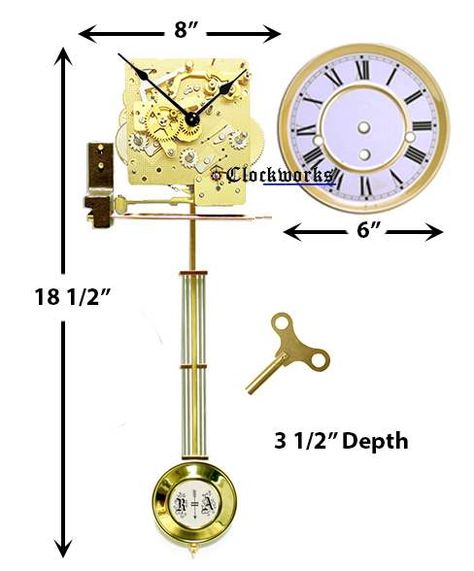 A Westminster chime, spring driven clock movement kit, ideal for a wall clock. Old Clocks Vintage, Mechanical Wall Clock, Horology Design, Wooden Gear Clock, Wall Clock Kits, Wood Turned Bowls, Wooden Gears, Gear Clock, Clock Repair