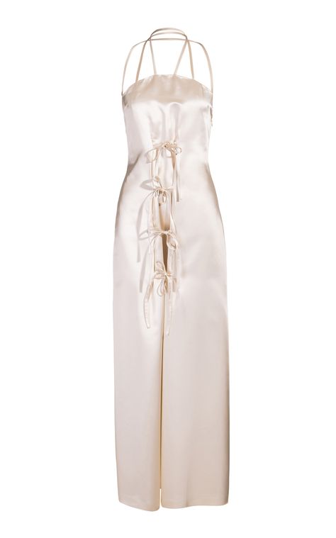 Vivienne Westwood S/S 1999 Red Label White Gown by MODA ARCHIVE X TAB VINTAGE for Preorder on Moda Operandi White Silk Gown, Halter Neck Gown, White Gown, Silk Gown, White Gowns, Red Label, Night Looks, White Silk, Vivienne Westwood