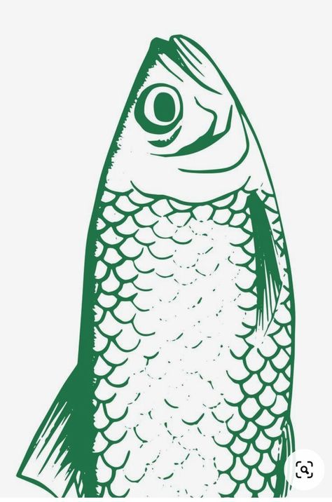 Fish Graphic Art Illustrations, Can Of Sardines Illustration, Canned Fish Illustration, Sardine Doodle, Fish Vector Illustration, Sardine Illustration, Sardine Drawing, Fish Printmaking, Sardine Tattoo