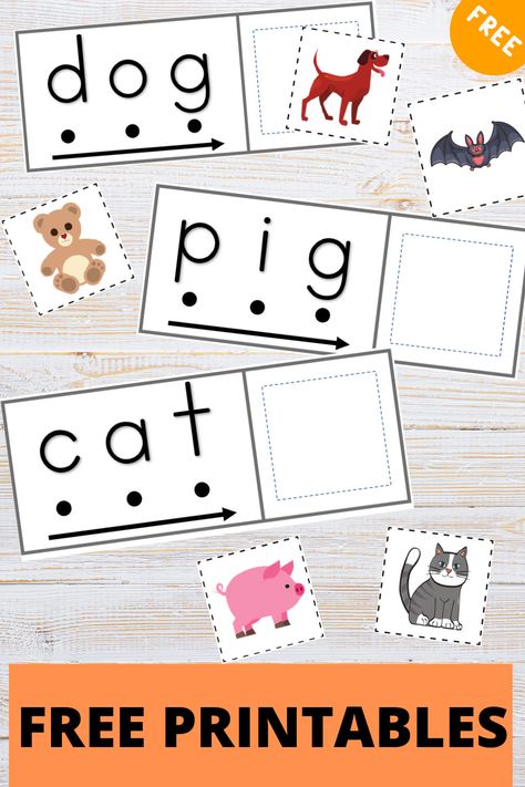 Printable Cvc Word Cards, Cvc Words Picture Cards, Cvc Word Blending Activities, Prek Cvc Words, Free Printable Cvc Word Mat, Sound Blending Activities Kindergarten, Cvc Word Cards With Pictures Free, Word Blends Kindergarten, I Have Who Has Cvc Words Free