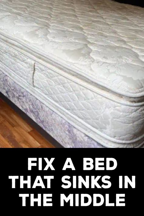 How to Fix a Bed That Sinks in the Middle How To Fix A Sagging Mattress, No Box Spring Bed Ideas, Diy Box Spring, Luxury Bed Design, Sagging Mattress, Modern Luxury Bed, Adjustable Bed Frame, Box Spring Bed, Bed Springs