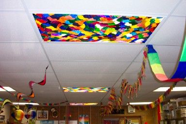 Make Your Classroom Lighting Learner Friendly - Diy Light Cover Ceiling Classroom, Diy Light Filters For Classroom, Lighting In Classrooms, Diy Florescent Light Cover Classroom, Diy Light Covers Classroom, Classroom String Lights, Classroom Lamps, Classroom Lighting Ideas, Fluorescent Light Covers Diy