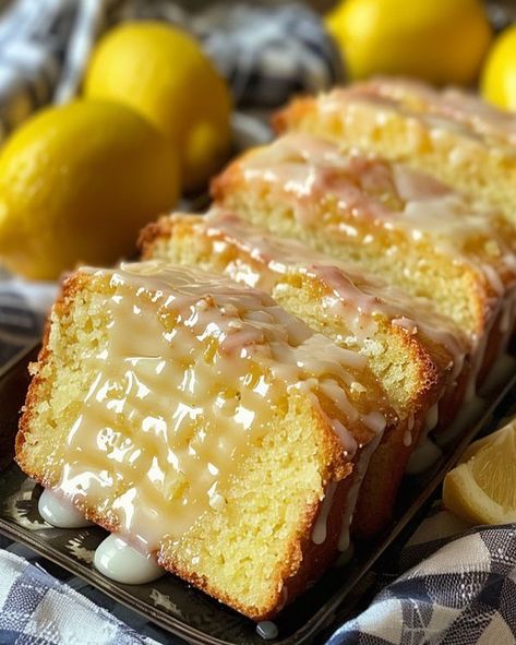 Moist Lemon Loaf, Easy Lemon Loaf, Optimal Recipes, Lemon Loaf Recipe, Lemon Loaf Cake, Lemon Loaf, Lemon Glaze, Easy Cheesecake Recipes, Mini Loaf