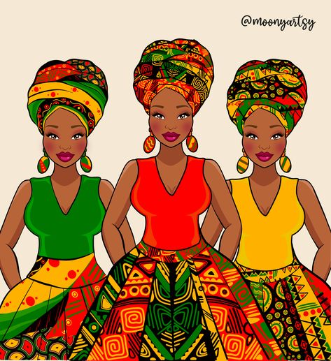 Black women on Behance Girl Boss Print, African Woman Art, African Drawings, African Women Painting, Black Baby Art, African Art Projects, Woman Sticker, Fabric Stickers, Pochette Portable