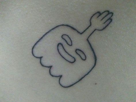 High Five Ghost, Character Tattoos, Tatuagem Masculina Pequena, Simple Tattoos For Women, Autumn Tattoo, Funky Tattoos, Sick Tattoo, Cartoon Character Tattoos, Doodle Tattoo