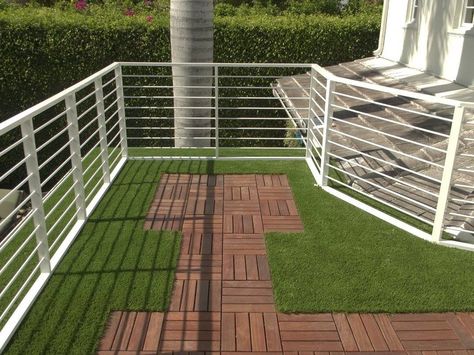 Rooftops, Decks and Patios with Artificial Grass - Contemporary - Landscape - Miami - by SYNLawn | Houzz Concrete Balcony, Decks And Patios, Small Terrace, Faux Grass, Rooftop Deck, Roof Top, Rooftops, Artificial Grass, Contemporary Landscape