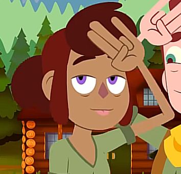 GWEN MAKING A LITTLE CAT FACE?? WITH HER TOUNGE OUT??? Camp Camp Characters, David Camp Camp Pfp, Gwen Camp Camp Fanart, Camp Camp Gwen, Gwen Camp Camp, Camp Camp David, David Camp Camp, Apple Board, Camp Camp