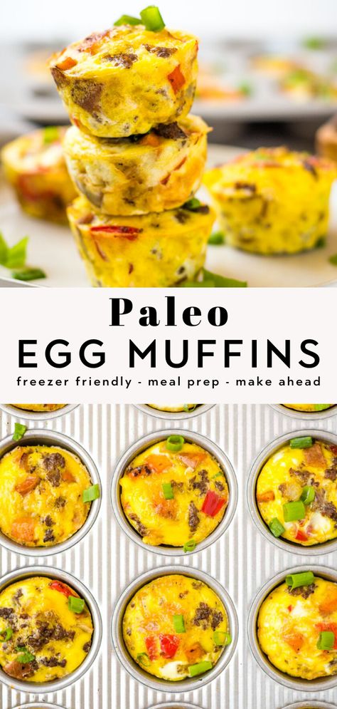 Paleo Egg Muffins Breakfast, Whole30 Egg Bake, Paleo Quick Lunch, Paleo Egg Breakfast, Whole30 Breakfast Muffins, Paleo Make Ahead Breakfast, Paleo Make Ahead Meals, Easy Paleo Recipes Breakfast, Paleo Quick Breakfast