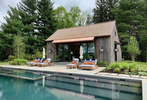 Provide ample seating that is both stylish and durable for poolside lounging.
Functional Storage: Incorporate storage solutions for pool toys, towels, and other essentials.
Tropical Plants: Add greenery to bring a touch of nature indoors.
Hashtags:
#PoolHouseDesign
#BeachHouseInterior
#CoastalLiving
#PoolsideDecor
#InteriorDesignInspo
#BeachHouseStyle
#IndoorOutdoorLiving
#PoolHouseGoals
#TropicalInterior
#SeasideHome Country Pool House, Poolhouse Guesthouse, Barn Pool House, Farmhouse Pool, Country Pool, Florida Bungalow, Barn Pool, Pool House Design, Pool Guest House