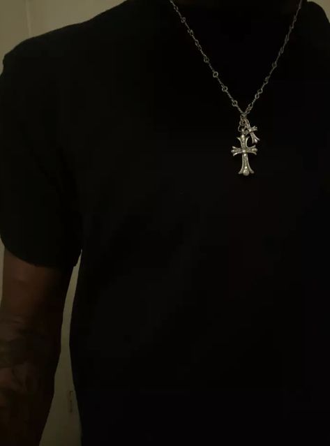 Cross Pfp, Chrome Hearts Aesthetic, Chrome Hearts Necklace, Chrome Hearts Cross, Heart Cross Necklace, Dope Jewelry, + Core + Aesthetic, Chains Necklaces, Really Funny Joke