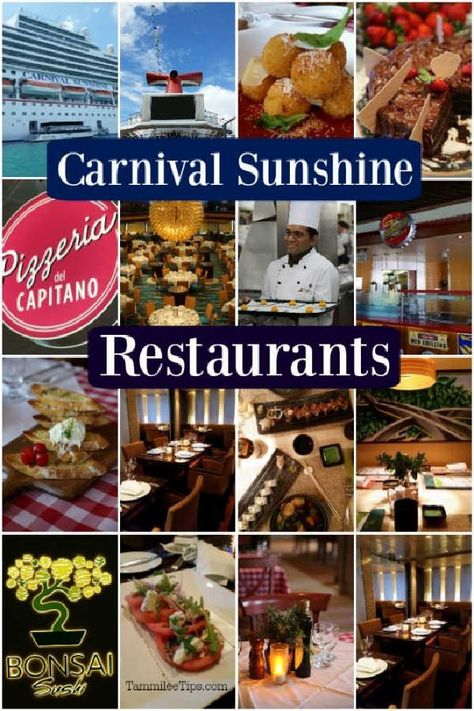 Carnival Sunshine Ship, Carnival Cruise Recipes, Carnival Cruise Food, Caribbean Cruise Packing, Carnival Cruise Tips, Sunshine Food, Carnival Sunshine, Water Vacation, Cruise Food