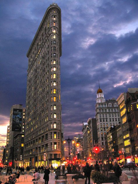 All sizes | Flat Iron Building at Night | Flickr - Photo Sharing! Flat Iron Building New York, Daniel Burnham, Flat Iron Building, Building At Night, Nyc Neighborhoods, New York Night, Usa Cities, Car Interior Design, City That Never Sleeps