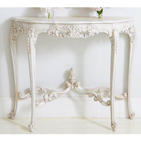 Shabby Chic Console Table, French Console Table, White Console Table, Carved Table, White Bedside Table, French Bedroom, French Style Furniture, Indian Furniture, Shabby Chic Bedroom