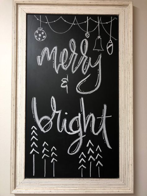 Winter Chalkboard Ideas Easy, Christmas Chalk Art Easy, Christmas Chalkboard Art Easy, Winter Chalk Art, Outdoor Blackboard, Simple Chalkboard Art, Liquid Chalk Art, Winter Chalkboard Art, Winter Chalkboard Ideas