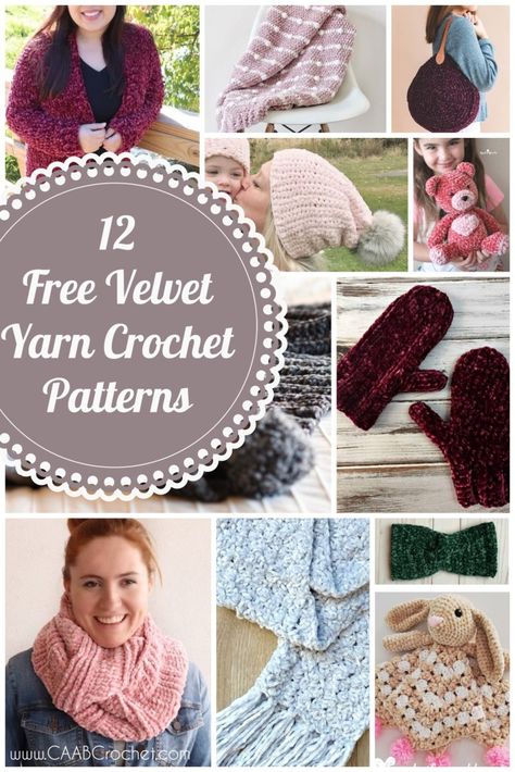 Velvet Yarn Crochet Patterns, Velvet Yarn Crochet, Selling Crochet Items, Craft Crochet, Velvet Yarn, Valentines Crochet, Cute As A Button, Crochet Buttons, Scarf Crochet Pattern